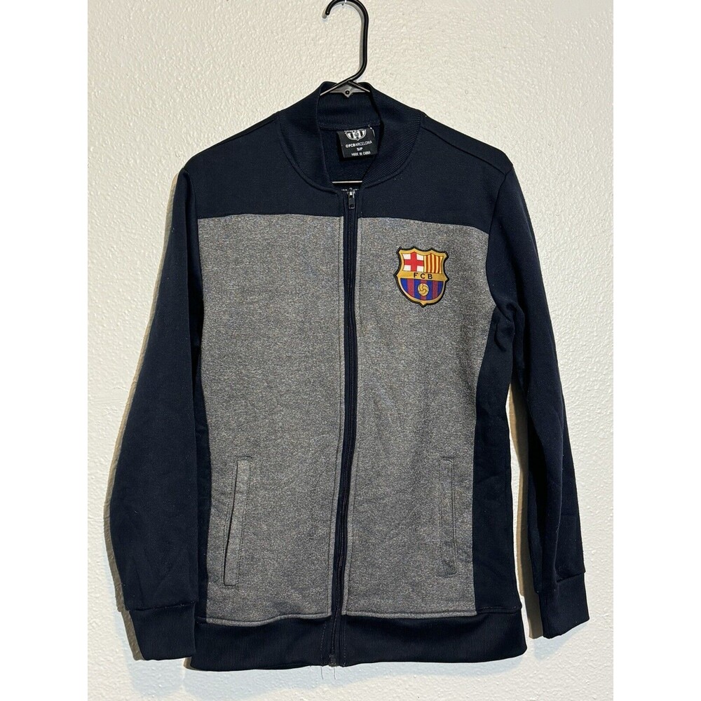 FC Barcelona Warm Up Jacket Full Zip Size Small FCB Futbol Soccer
